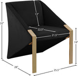 Rivet Elegant Velvet Accent Chair with Gold Steel Legs – Contemporary Style for Stunning Spaces