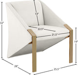 Rivet Elegant Velvet Accent Chair with Gold Steel Legs – Contemporary Style for Stunning Spaces