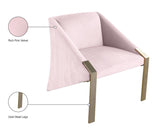 Rivet Elegant Velvet Accent Chair with Gold Steel Legs – Contemporary Style for Stunning Spaces