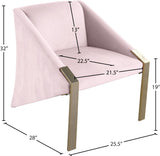 Rivet Elegant Velvet Accent Chair with Gold Steel Legs – Contemporary Style for Stunning Spaces