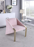 Rivet Elegant Velvet Accent Chair with Gold Steel Legs – Contemporary Style for Stunning Spaces