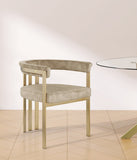 Marcello Contemporary Dining Chair Set - Luxurious Velvet with Durable Brushed Brass Frame
