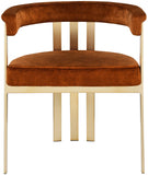 Marcello Contemporary Dining Chair Set - Luxurious Velvet with Durable Brushed Brass Frame