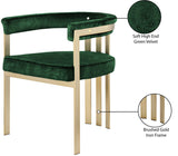 Marcello Contemporary Dining Chair Set - Luxurious Velvet with Durable Brushed Brass Frame