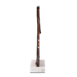 Modern Man Sculpture in Aluminum with Marble Base- Short