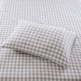 Ultra-Soft Cotton Flannel Sheet Set, Gray Herringbone