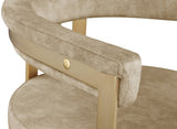 Marcello Contemporary Counter Stool - Luxurious Velvet and Durable Brass Frame for Modern Dining Spaces