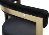 Marcello Contemporary Counter Stool - Luxurious Velvet and Durable Brass Frame for Modern Dining Spaces