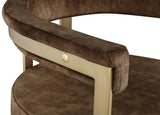 Marcello Contemporary Counter Stool - Luxurious Velvet and Durable Brass Frame for Modern Dining Spaces