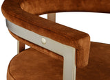 Marcello Contemporary Counter Stool - Luxurious Velvet and Durable Brass Frame for Modern Dining Spaces