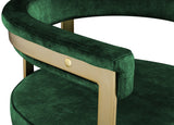 Marcello Contemporary Counter Stool - Luxurious Velvet and Durable Brass Frame for Modern Dining Spaces