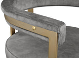 Marcello Contemporary Counter Stool - Luxurious Velvet and Durable Brass Frame for Modern Dining Spaces