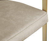 Marcello Contemporary Counter Stool - Luxurious Velvet and Durable Brass Frame for Modern Dining Spaces