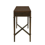Fluted 2-Drawer Storage Console Table, Brown
