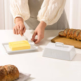 Extra Large Ceramic Butter Dish with Lid