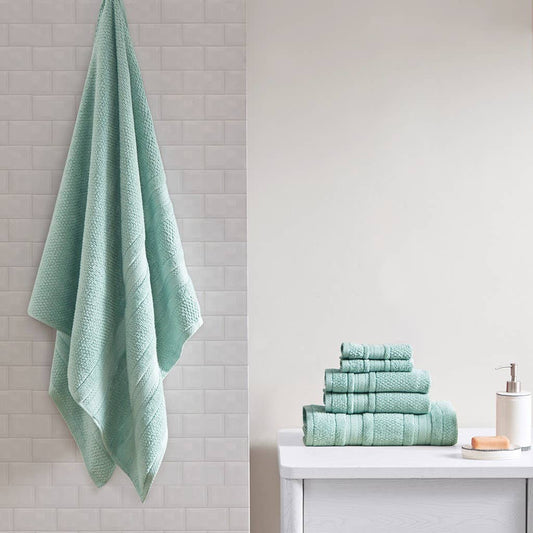 Lightweight 6-Piece Bath Towel Set [Certified], Green