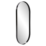Steele Capsule Mirror in Brushed Black