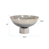Round Grotto Glass Footed Bowl