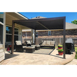 PURPLE LEAF Athena Louvered Pergola Outdoor Aluminum Pergola with Adjustable Roof for Deck Backyard Garden Hardtop Gazebo