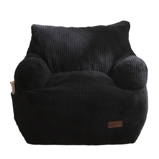 MAXYOYO Kids Bean Bag Chair, Stuffed Toddler Bean Bag Sofa with Filler Bean Bag Chair for Boys and Girls, Black