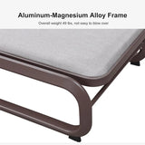 PURPLE LEAF Patio Chaise Lounge with Cushion Aluminum Tanning Chair Lounge Adjustable Reclining Set