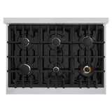 ZLINE 36" Select Dual Fuel Range Gas Cooktop Electric Convection Oven Stainless Steel HDR36