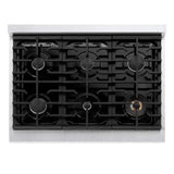 ZLINE 36" Paramount Gas Rangetop DuraSnow® Stainless Steel SRTS-36
