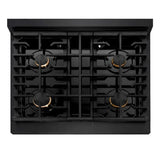 ZLINE 30"Gas Range, Convection Gas Oven, Black Champagne Bronze, SGRBZ-30-CB