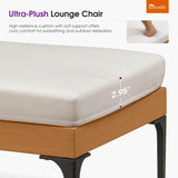 PURPLE LEAF Outdoor Chaise Lounge Patio Lounge Chair Recliner with Side Table and Cushion for Poolside Balcony Backyard