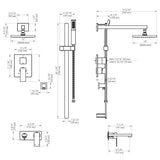 ZLINE Bliss Shower System Oversized Shower Head, BLS-SHS12-CB