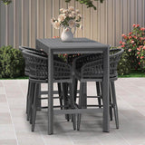 PURPLE LEAF Outdoor Bar Stools Counter Stools Rattan Bar Stools Chair with Backrest for Indoor or Outdoor, Kitchen lsland