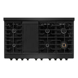 ZLINE 48"Paramount Dual Fuel Range Black Stainless Steel, SDRB-48