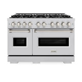 ZLINE 48" Dual Fuel Range, Gas Cooktop, Electric Convection Oven Stainless Steel, CDR48