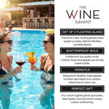 Unbreakable Stemmed Wine Glasses, Tritan Acrylic | Set of 2 (18oz)