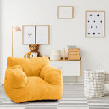MAXYOYO Kids Bean Bag Chair, Corduroy Bean Bag Couch with Armrests for Children's Room (Yellow)