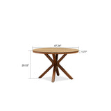 PURPLE LEAF Round & Rectangle Outdoor Dining Table HPL Aluminum Tabletop Modern Dining Table for Deck Kitchen