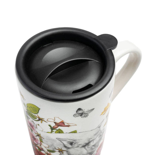Blue Stallion Emily Pig Travel Mug With Lid