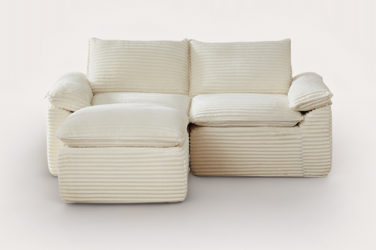 DERVAL 80" Loveseat with 1 Ottoman