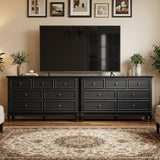 7 Drawer Dresser with Solid Wood Legs