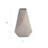 Geo Matte Stone Ceramic Vase- Medium