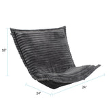 Puff Chair Cover Shar Pei Charcoal/Black -Cover Only