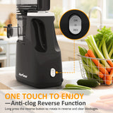Cold Press Juicer with 5.9" Wide Feed Chute, Slow Juicer