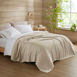 Diamond Jacquard Soft Bamboo Cotton Blanket, Khaki