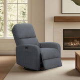 3-in-1 Swivel Glider Power Recliner Chair, Grey