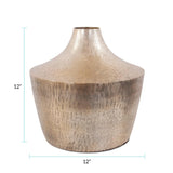 Etched Crossways Curved Neck Vase- Large