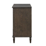 European Country Style Farmhouse 4-Drawer Dresser, Brown *