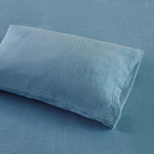 Soft Plush 4-Piece Brushed Sheet Set, Navy Blue