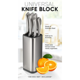 Universal Knife Block Holder, Silver