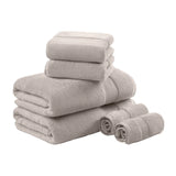 Turkish Cotton 6-Piece Bathroom Towel Set, Taupe