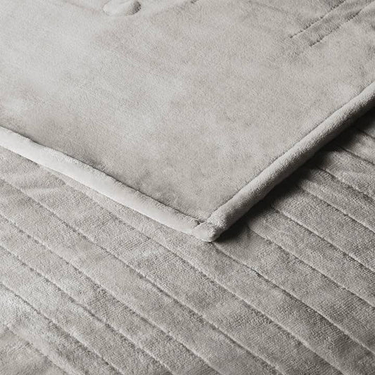App-Enabled Heated Blanket with Alexa/Google Home, Gray